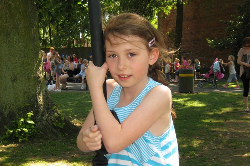 Seven-year-old Layla Ashberry, from Kirton, tries out the park’s new zip line.