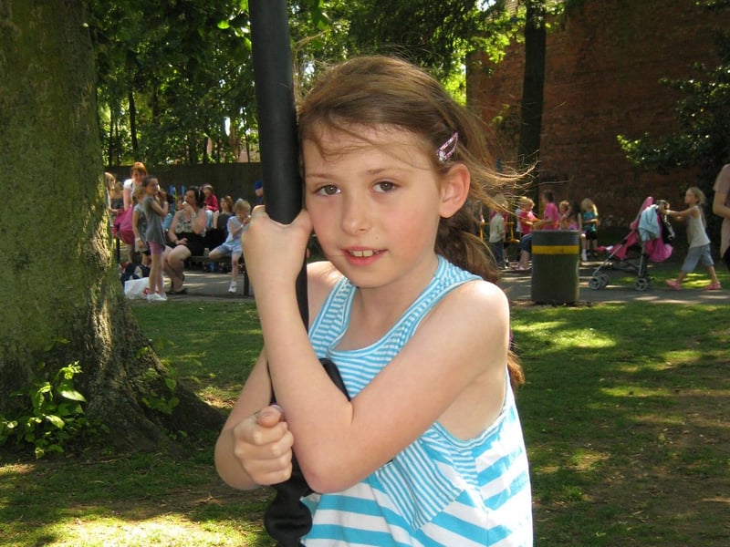 Seven-year-old Layla Ashberry, from Kirton, tries out the park’s new zip line.