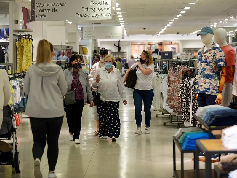 Stores opened at 8am on Friday morning as non-essential retails outlets reopen as lockdown restrictions are eased. Photo: George Sweeney / Derry Journal. DER2117GS – 021