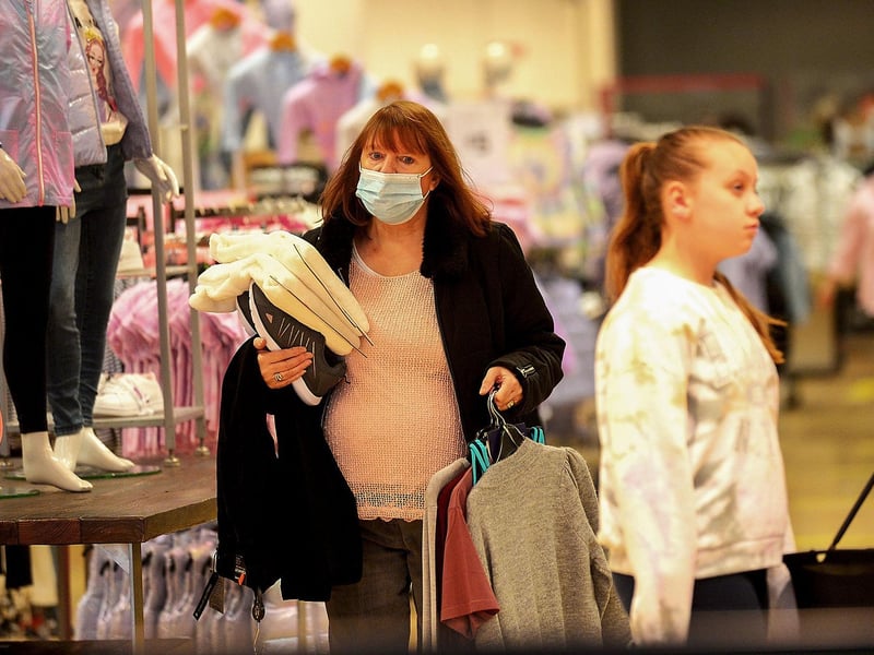 Stores opened at 8am on Friday morning as non-essential retails outlets reopen as lockdown restrictions are eased. Photo: George Sweeney / Derry Journal.  DER2117GS – 024