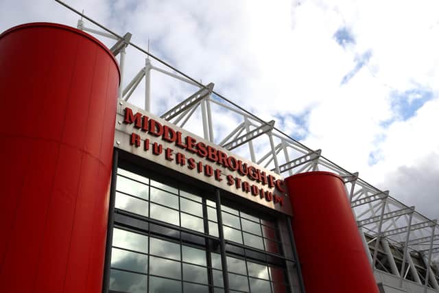 A general view outside the stadium prior to the Sky Bet Championship match between Middlesbrough and Reading at Riverside Stadium on October 17, 2020.
