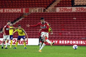 Ashley Fletcher playing for Middlesbrough.