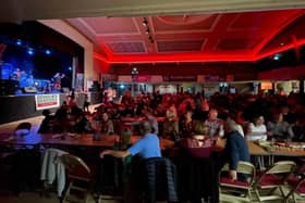 Hartlepool Round Table Beer Festival in full swing inside the Borough Hall.