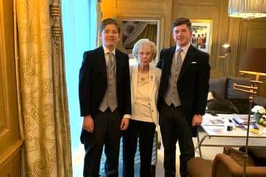 Mary Musgrave with her grandsons Charles (left) and Joseph who will be the third generation of the family to  support the hospice.