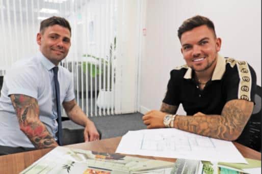 Sam Gowland (right) and Rob Collier (left). Mr Gowland is building luxury properties near Hartlepool.
