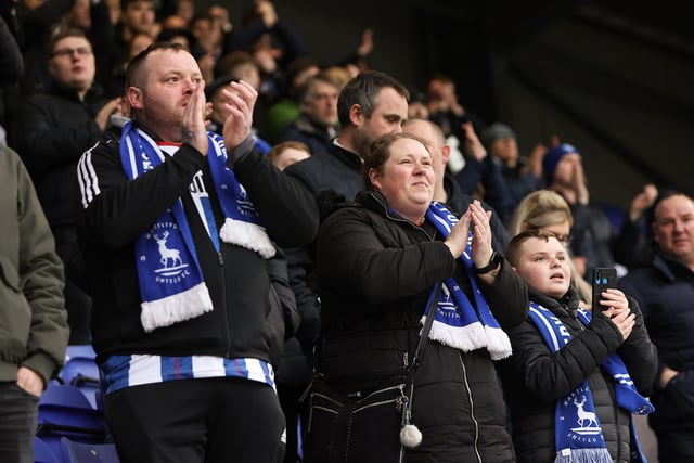 Hartlepool United supporters cheer on their side against Tranmere Rovers. (Photo: Chris Donnelly | MI News)