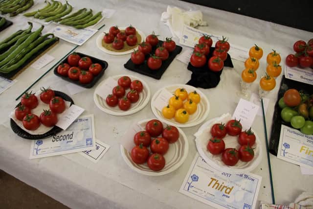 Flashback to the 2017 Hartlepool Horticultural Show, where vegetables are being judged and awarded.