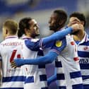 Alfa Semedo of Reading celebrates after scoring his side's second goal against Luton.
