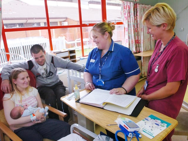A happy moment on Hartlepool hospital's maternity ward from 2007.