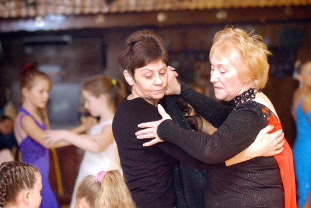 Ballroom dancing with the Carol Hammond School of Dance in 2004.