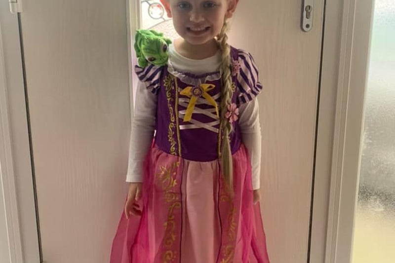 Michelle McBean sent us this photo of Amelia as Rapunzel.