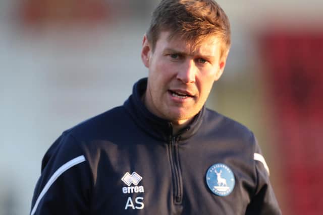 Antony Sweeney took interim charge of Hartlepool United for the Papa Johns Trophy tie with Morecambe following the sacking of Paul Hartley. (Credit: Mark Fletcher | MI News)