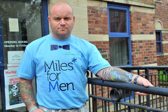 Miles for Men founder Micky Day at the launch of the first ever race in 2012.