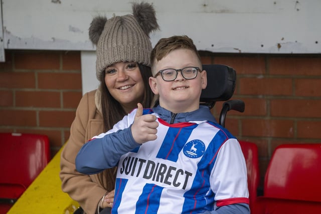 Hartlepool fans show their support at the Suit Direct Stadium. (Photo: Mark Fletcher | MI News)