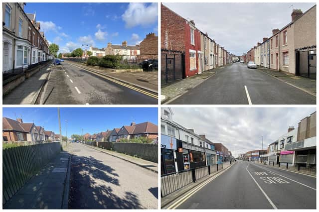 Just some of the locations where most Hartlepool crime is officially reported to be taking place.