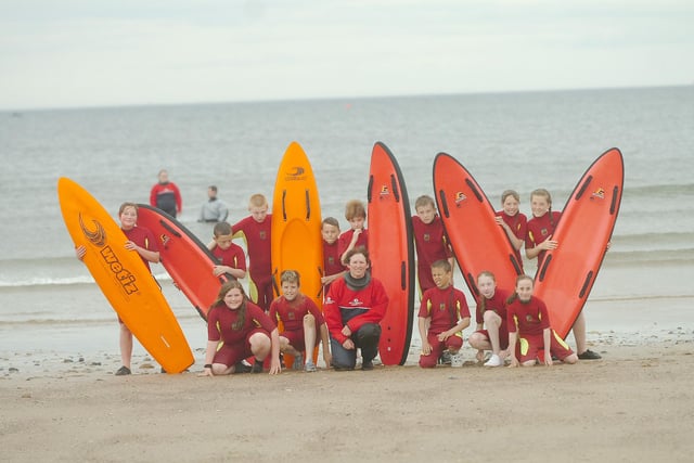 Lynnfield Primary School pupils hit the waves in 2010.