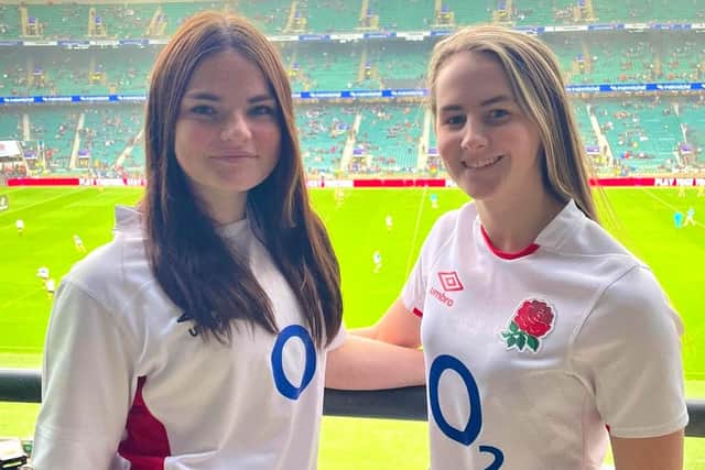 Hartlepool Rugby Club's under 16 girls selected for the Centre of Excellence training camps: Talia Fox and Imogen Farrell.