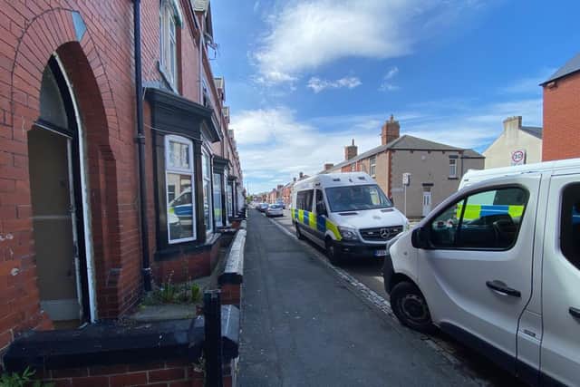 Police discovered a 'substantial' cannabis farm in Mulgrave Road in Hartlepool.