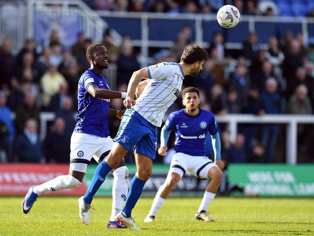 Was a bit ponderous in possession at times but never shied away from wanting the ball and did his best to secure a foothold in the contest for his side. In the end, his efforts were in vain as Pools were outclassed by the excellent Regan Booty and Tom White.