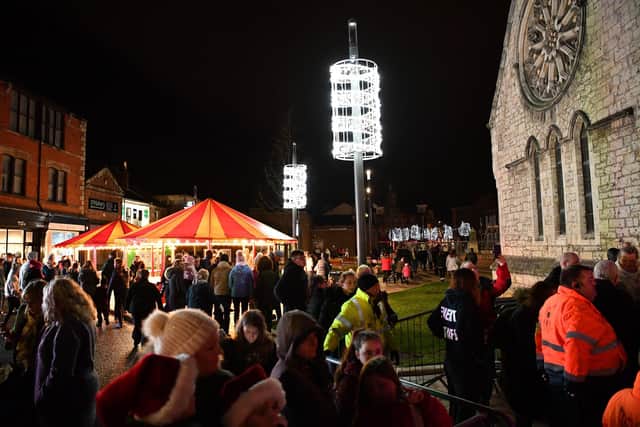 Crowds enjoying the entertainment at Hartlepool Christmas light switch on in a previous year. Picture by FRANK REID