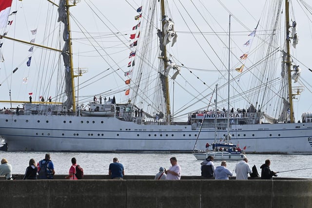 Vessels leave the dock of Hartlepool as they prepare for the 2nd leg of the 2023 Tall Ships Race. Picture by FRANK REID