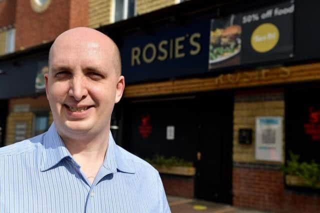 Adam Gaines, who owns Rosie's pub, on Hartlepool Marina