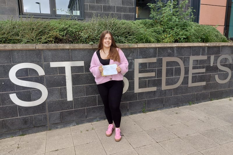 St Bede's student Macey Ramshaw is happy with her results.