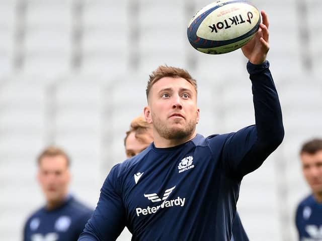 Scotland's No 8 Matt Fagerson says he has benefitted from shedding a few kilos.   (Photo by FRANCK FIFE/AFP via Getty Images)