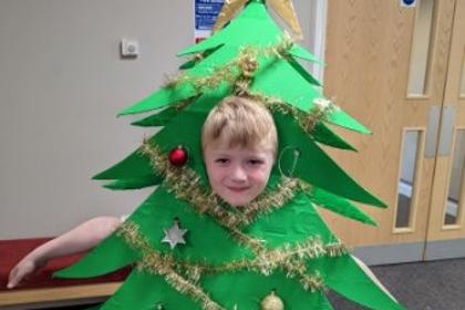 A tree-mendous picture of a Grange Primary School pupil.