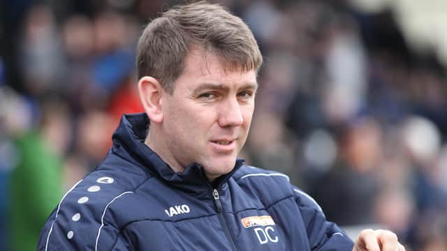 Hartlepool United manager Dave Challinor during the Vanarama National League match between Hartlepool United and Ebbsfleet United at Victoria Park, Hartlepool on Saturday 7th March 2020. (Credit: Mark Fletcher | MI News)