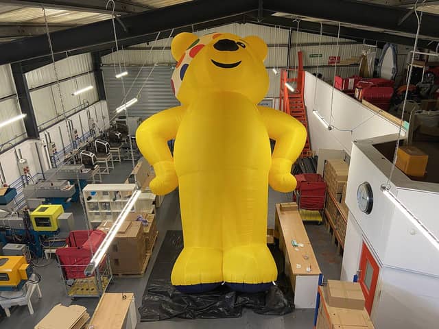 Pudsey Bear is unveiled at a secret Hartlepool location. Picture by FRANK REID