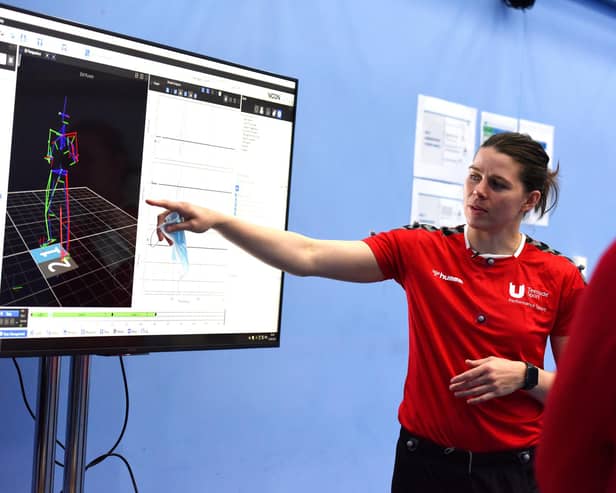 Hartlepool-born boxing champion Savannah Marshall during her Sports Science course at Teesside University. Photo courtesy of Teesside University.