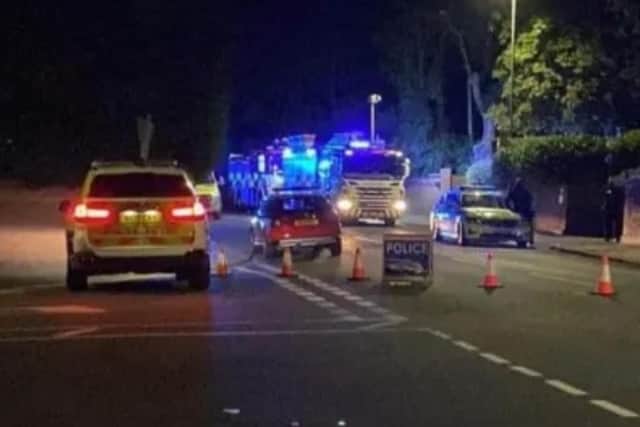Emergency services in Elwick Road, Hartlepool believed to be in connection with the death of Henry Rafferty. Picture: Police Hour.