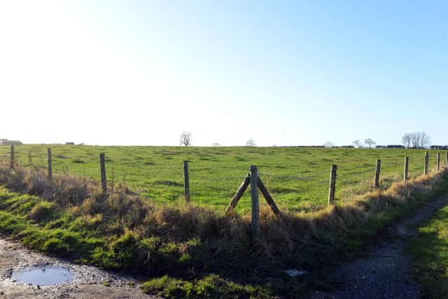 The area of land off Elwick Road, Hartlepool, where 162 homes are planned.