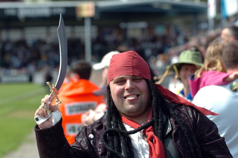 A Poolie pirate at Bristol Rovers in 2009.