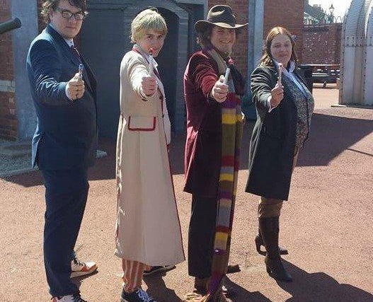 The Heugh Battery Museum played host to a Dr Who event with (left to right) Mason Wright, Anthony Layton, Ross Pickering and Melanie Sanson as different Doctors from the years.