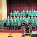 Hartlepool Male Voice Choir and musical director David Gibson (front).