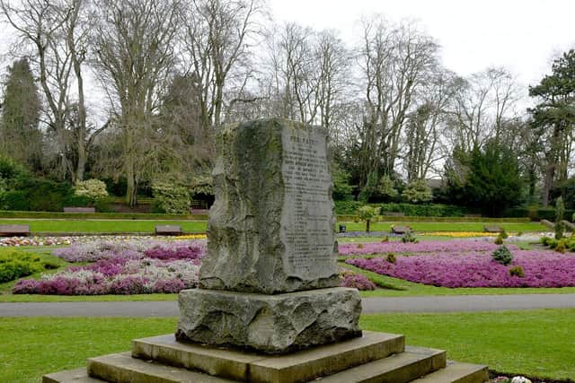 The plinth is all that remains of the of the Boer War statue in Ward Jackson Park  Picture by FRANK REID