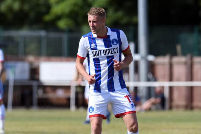 Marcus Carver scored twice in Hartlepool United's pre-season win over Billingham Synthonia. Picture by FRANK REID