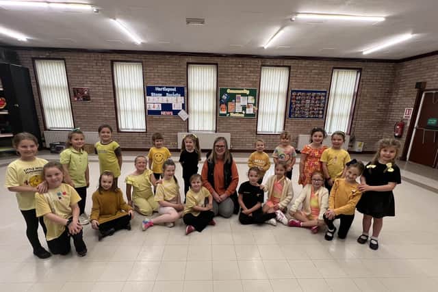 Members of the Hartlepool Stage Society wear yellow to raise money for Young Minds UK.