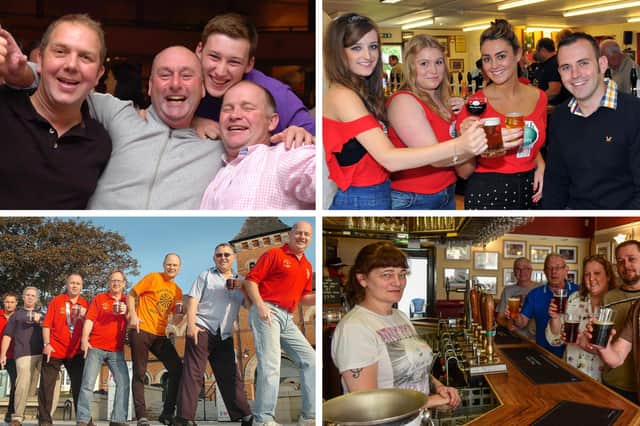 So many faces for you to recognise in these retro beer festival scenes.