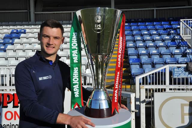 Luke Molyneux was part of Hartlepool United's EFL Trophy tour at the Suit Direct Stadium. Picture by FRANK REID