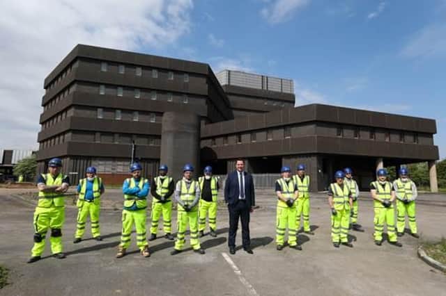 Tees Valley Mayor Ben Houchen welcomed 15 new workers to Teesworks to the site on June 3.