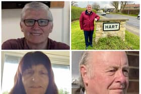 Clockwise from top left, election candidates Rob Cook, Rob Darby, David Innes and Pauline Phillips.