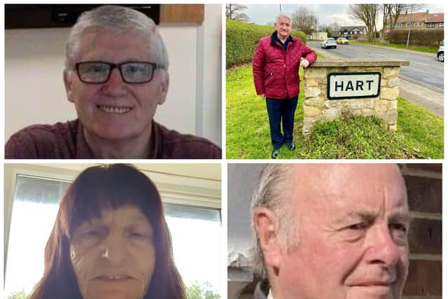 Clockwise from top left, election candidates Rob Cook, Rob Darby, David Innes and Pauline Phillips.