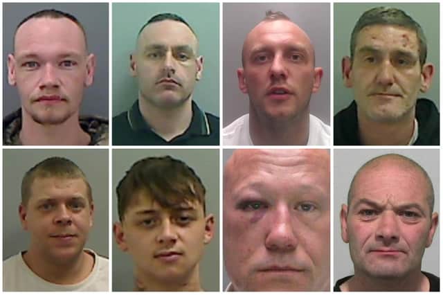 Just some of the criminals from the Hartlepool area who are due to be spending Christmas 2022 in jail
