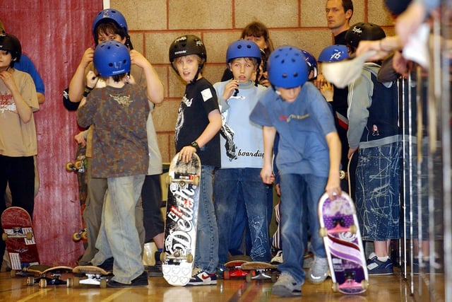 Lots of keen people took part in a skateboarding day at the Mill House Leisure Centre 17 years ago.