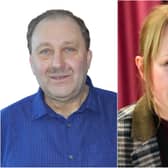 From left, Hartlepool Borough Council election candidates Bob Buchan and Jennifer Elliott.