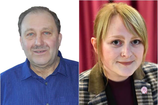 From left, Hartlepool Borough Council election candidates Bob Buchan and Jennifer Elliott.