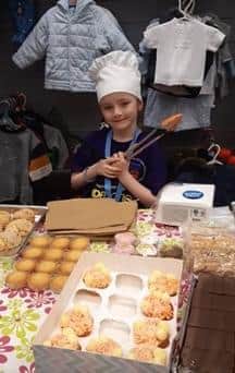 'Little Betty' pictured during her bake sale.